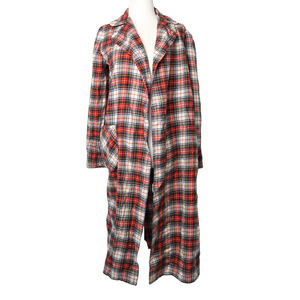 Vintage Tartan Plaid Long Robe Designed By B. Cohen & Co. Great Britain Sz S-M